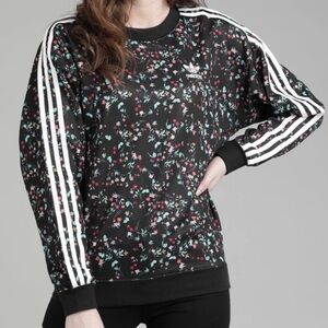 Adidas floral oversized sweatshirt women size M